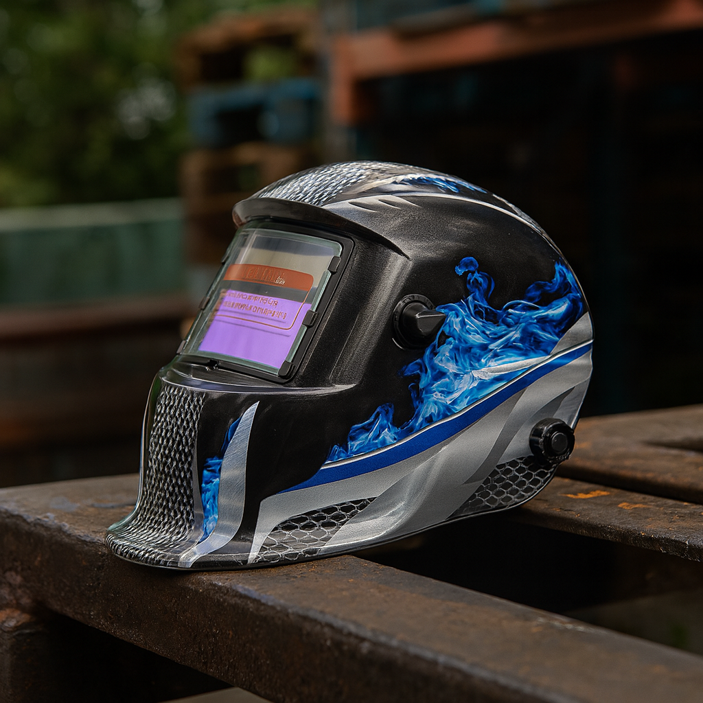 Маска сварщика World Swiss Helmet «Хамелеон» с фотосенсорным фильтром и автозатемнением
